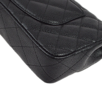 Chanel 2008-2009 Black Caviar East West Shoulder Bag