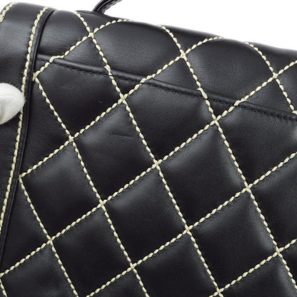 Chanel 2004-2005 Black Calfskin Wild Stitch Handbag