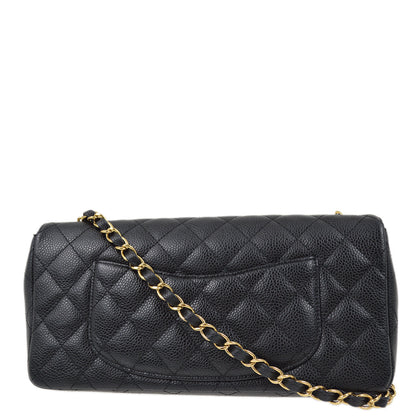 Chanel 2006-2008 Black Caviar East West Shoulder Bag