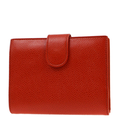 Chanel 1996-1997 Red Caviar Bifold Wallet Purse