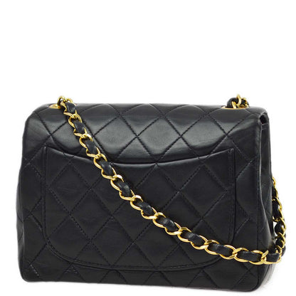 Chanel 1994-1996 Black Lambskin Mini Classic Square Flap Shoulder Bag 17