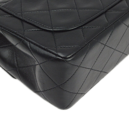 Chanel 1994-1996 Black Lambskin Mini Classic Square Flap Shoulder Bag 17