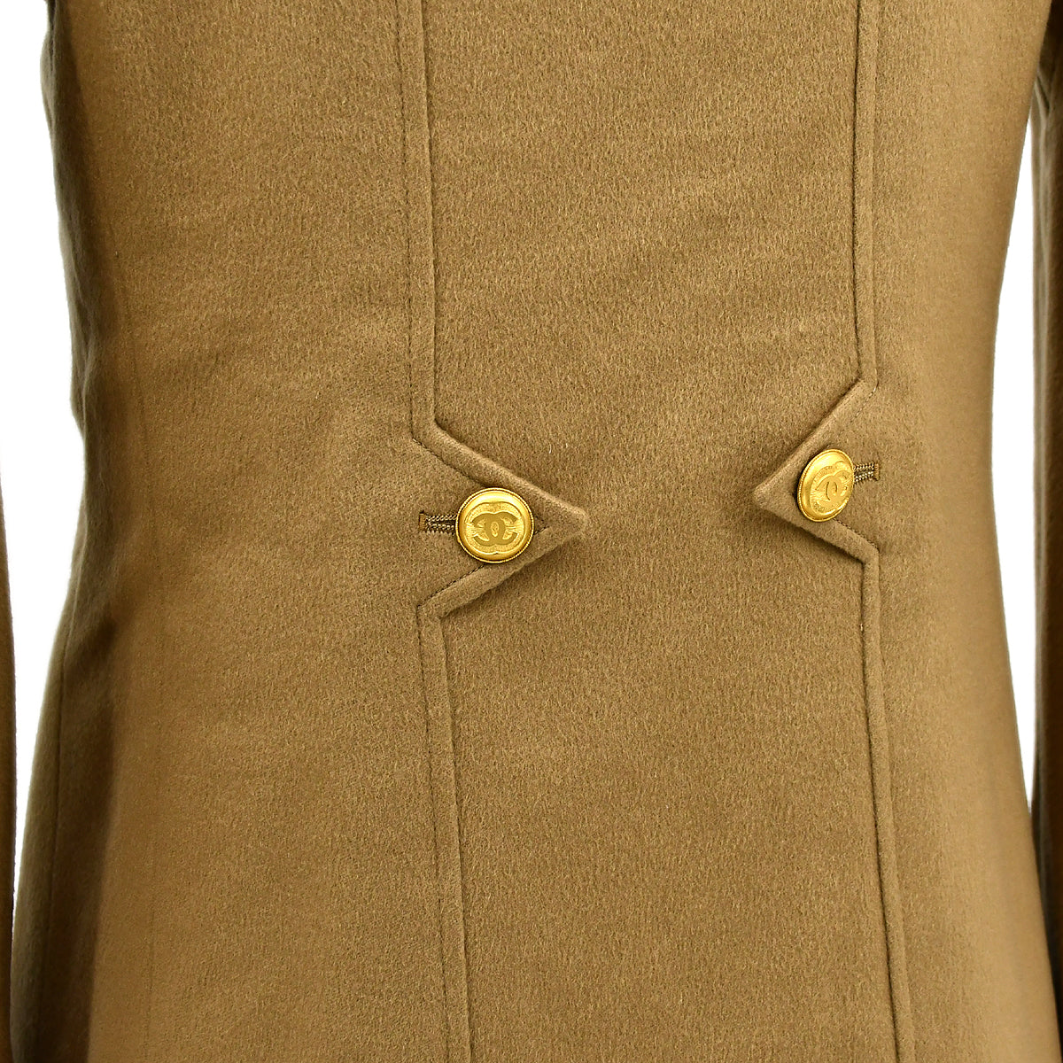 Chanel Double Breasted Jacket Beige 96A #40