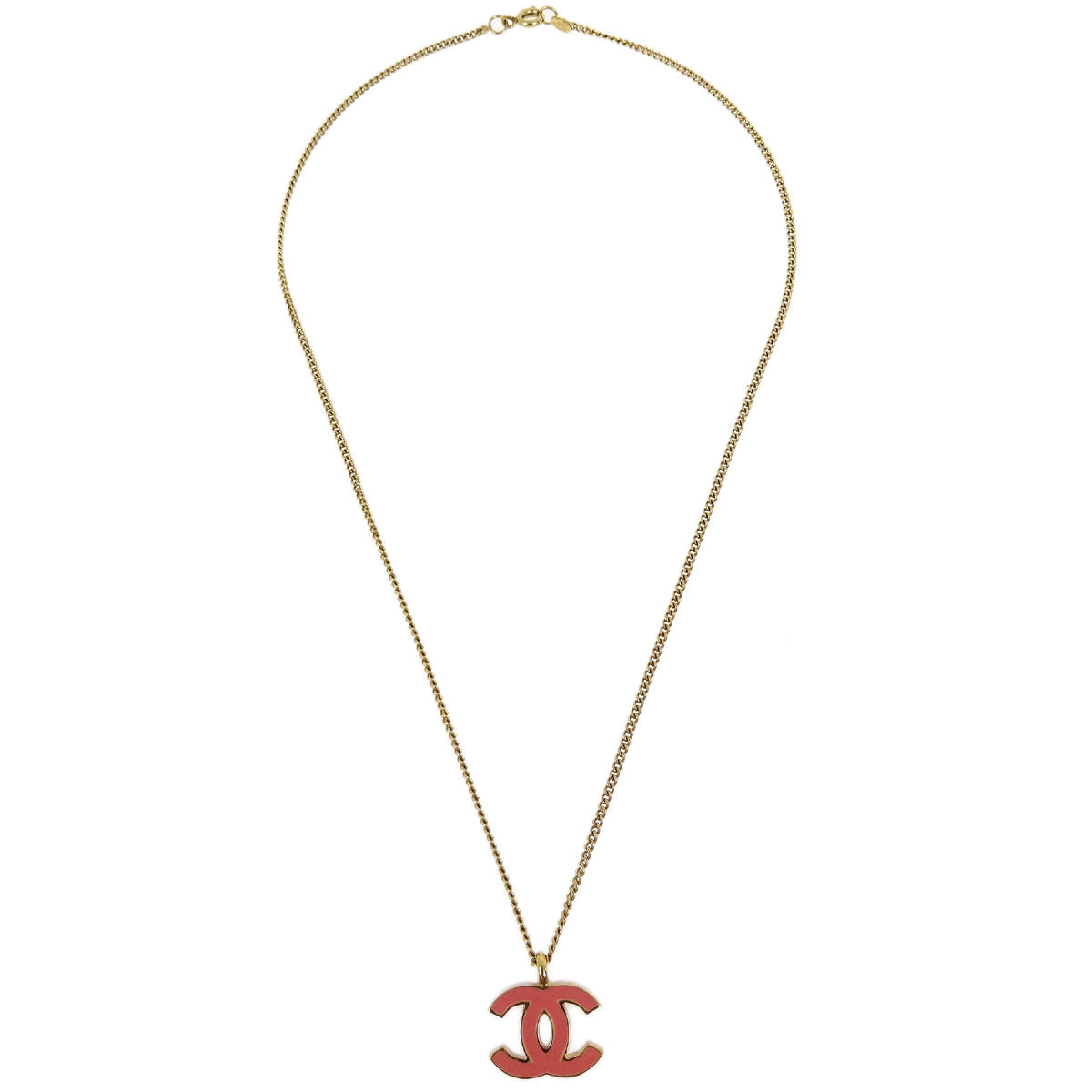 Chanel Chain Necklace Pink 01A