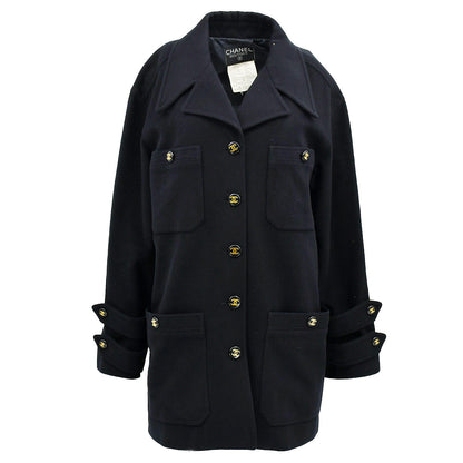 Chanel Coat Black 93A #38