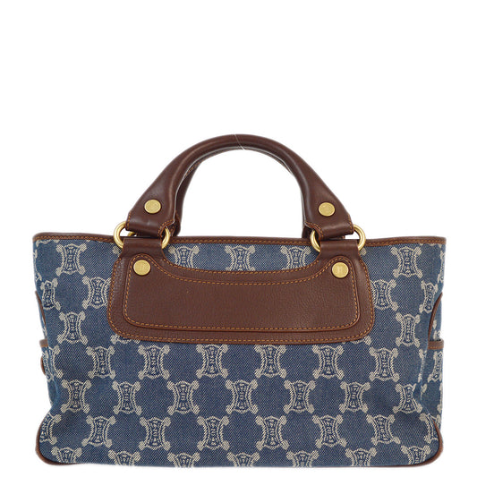 Celine Blue Denim Boogie Bag Macadam Handbag