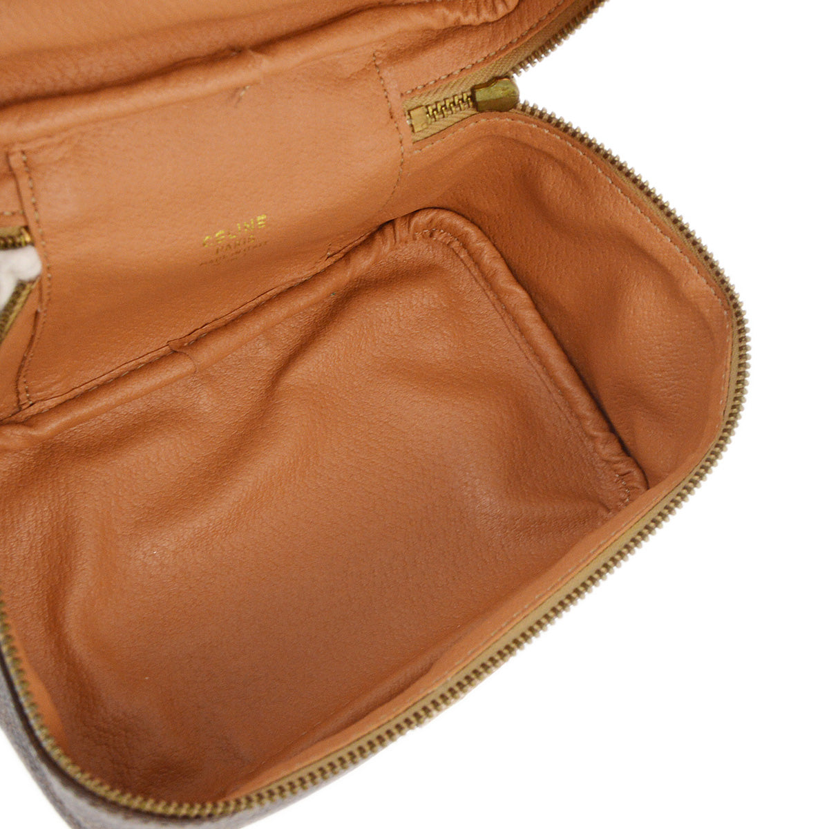 Celine Brown Macadam Vanity Handbag