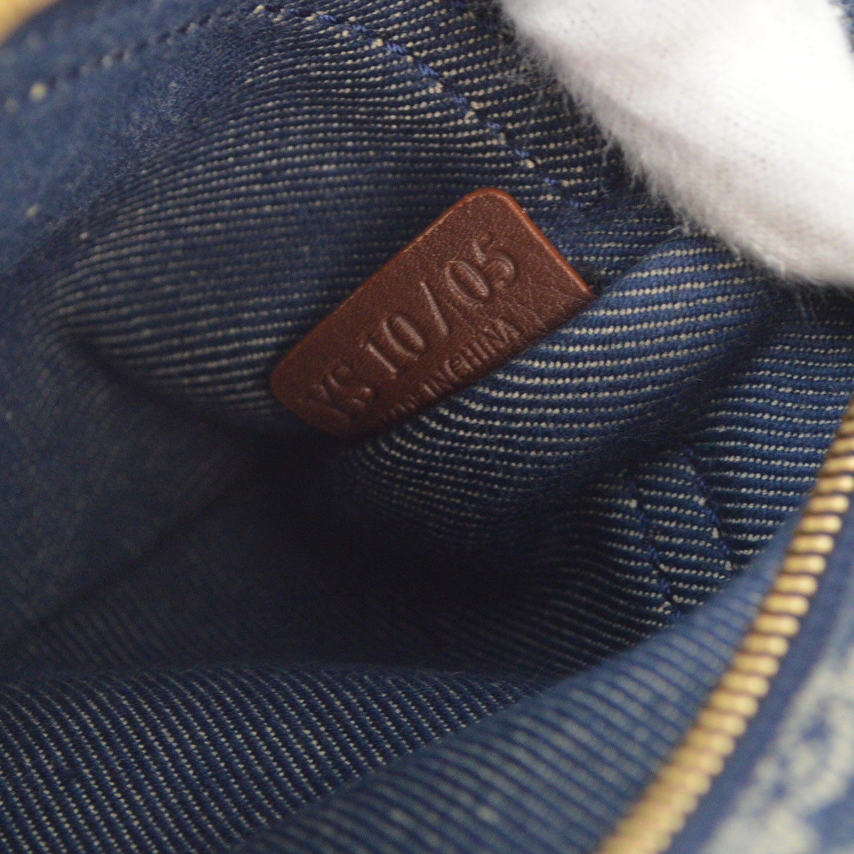 Celine Blue Denim Macadam Belt Bum Bag
