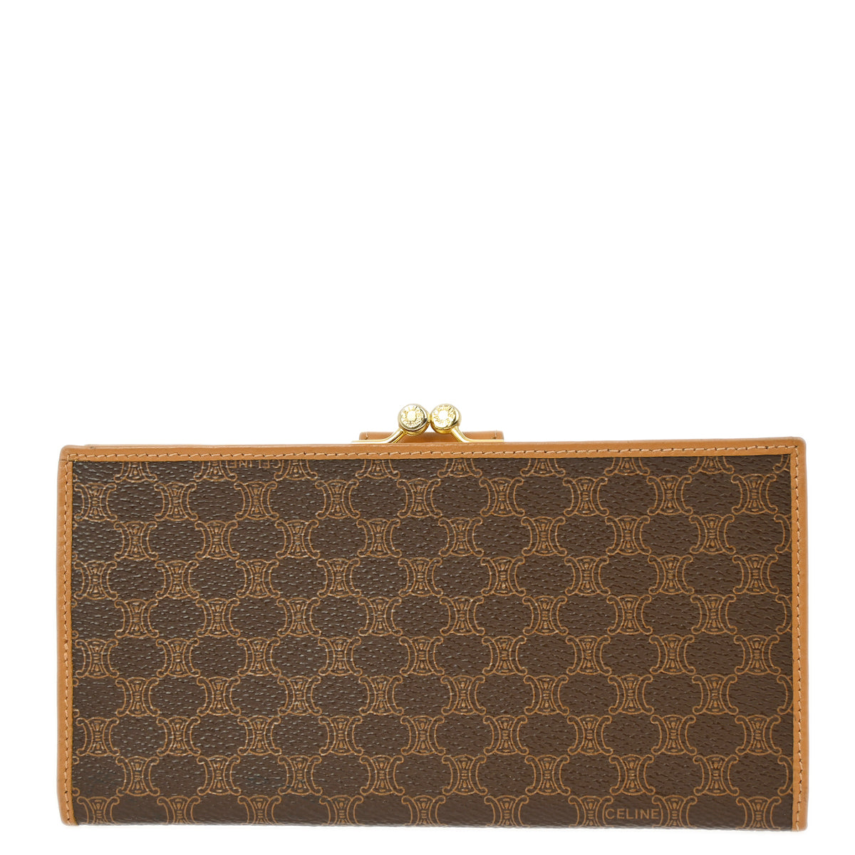 Celine Brown Macadam Bifold Long Wallet