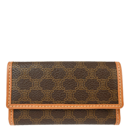 Celine Brown Macadam Key Case Small Good