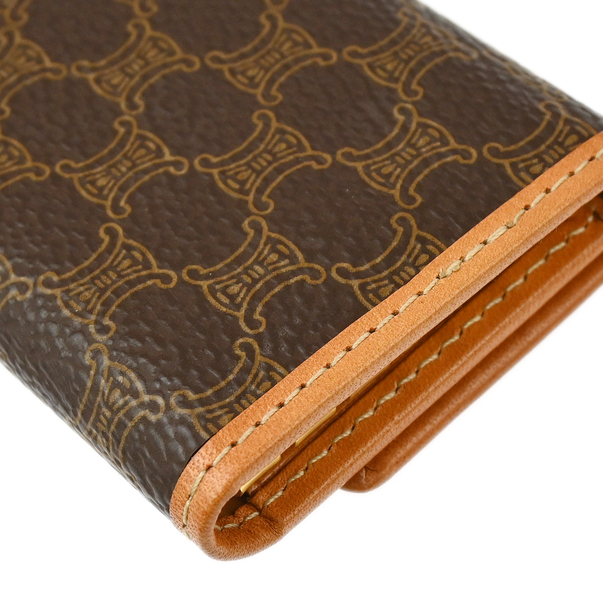 Celine Brown Macadam Key Case Small Good