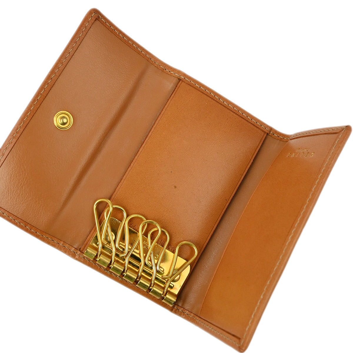 Celine Brown Macadam Key Case Small Good