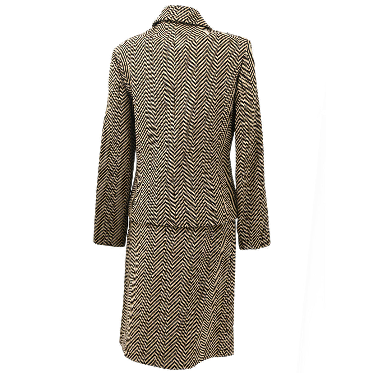 Celine Setup Suit Jacket Skirt Brown #36