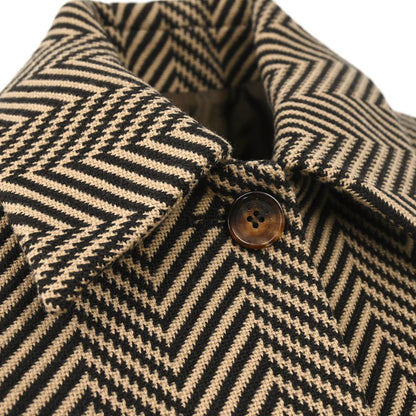 Celine Setup Suit Jacket Skirt Brown #36