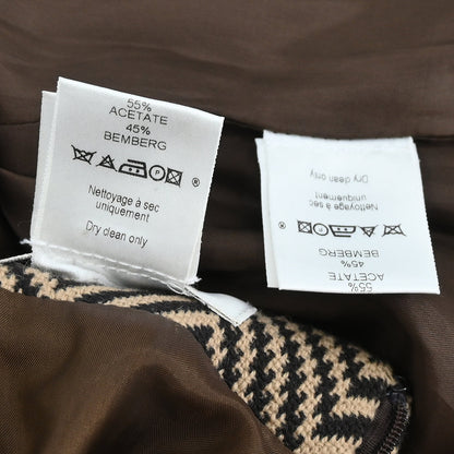 Celine Setup Suit Jacket Skirt Brown #36