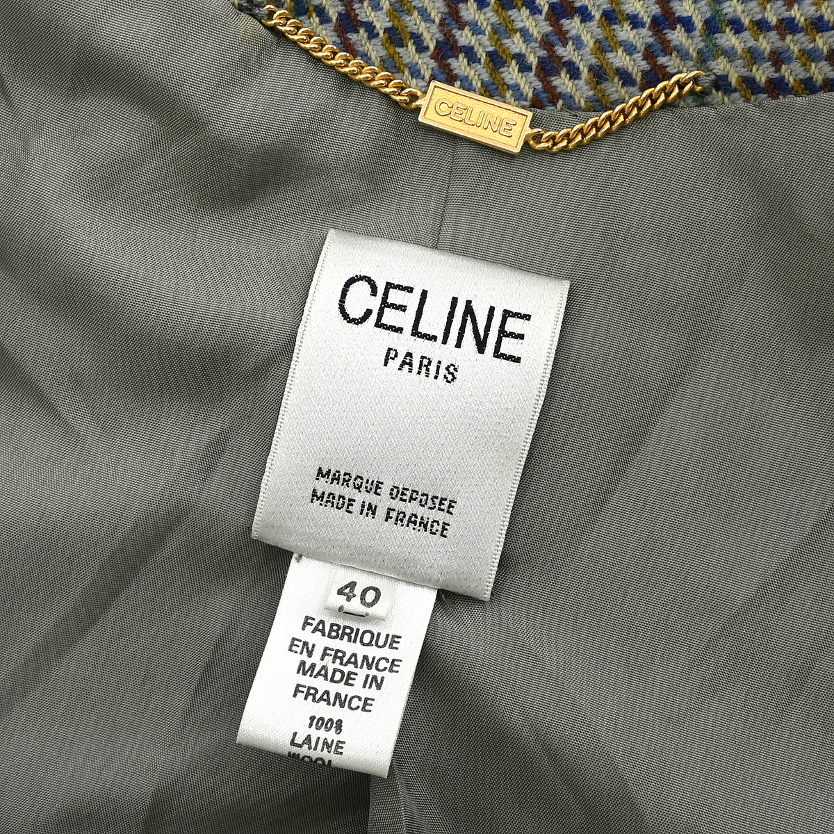 Celine Collarless Jacket Gray #40