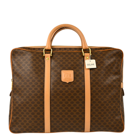 Celine Brown Macadam Briefcase Handbag