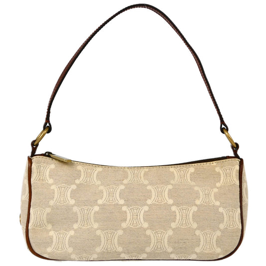 Celine White Macadam Handbag