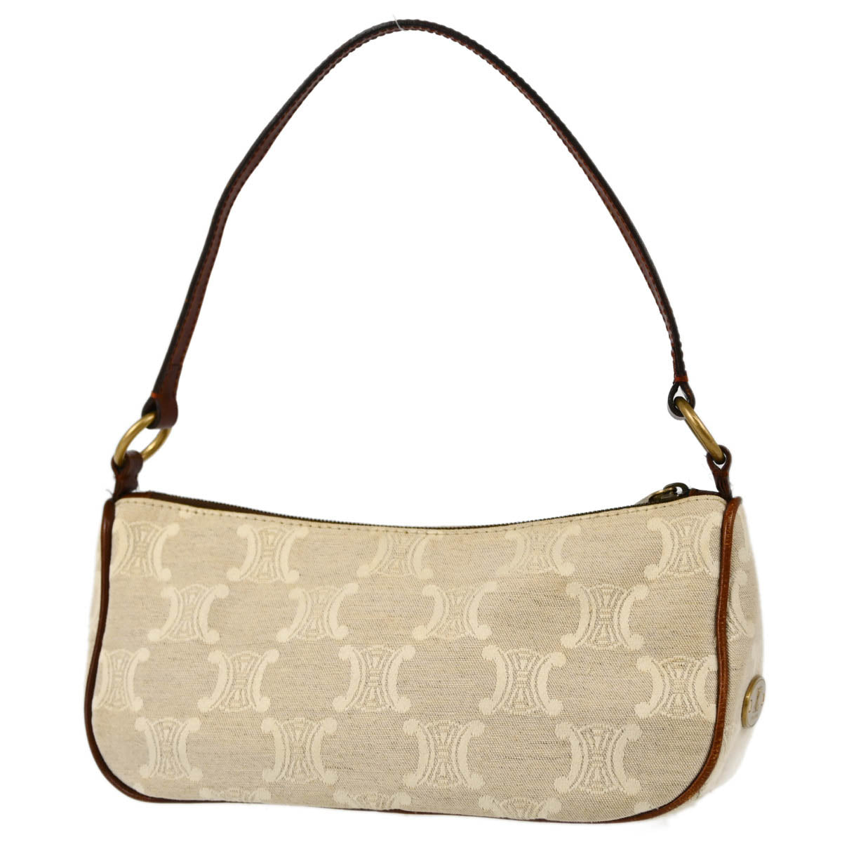 Celine White Macadam Handbag