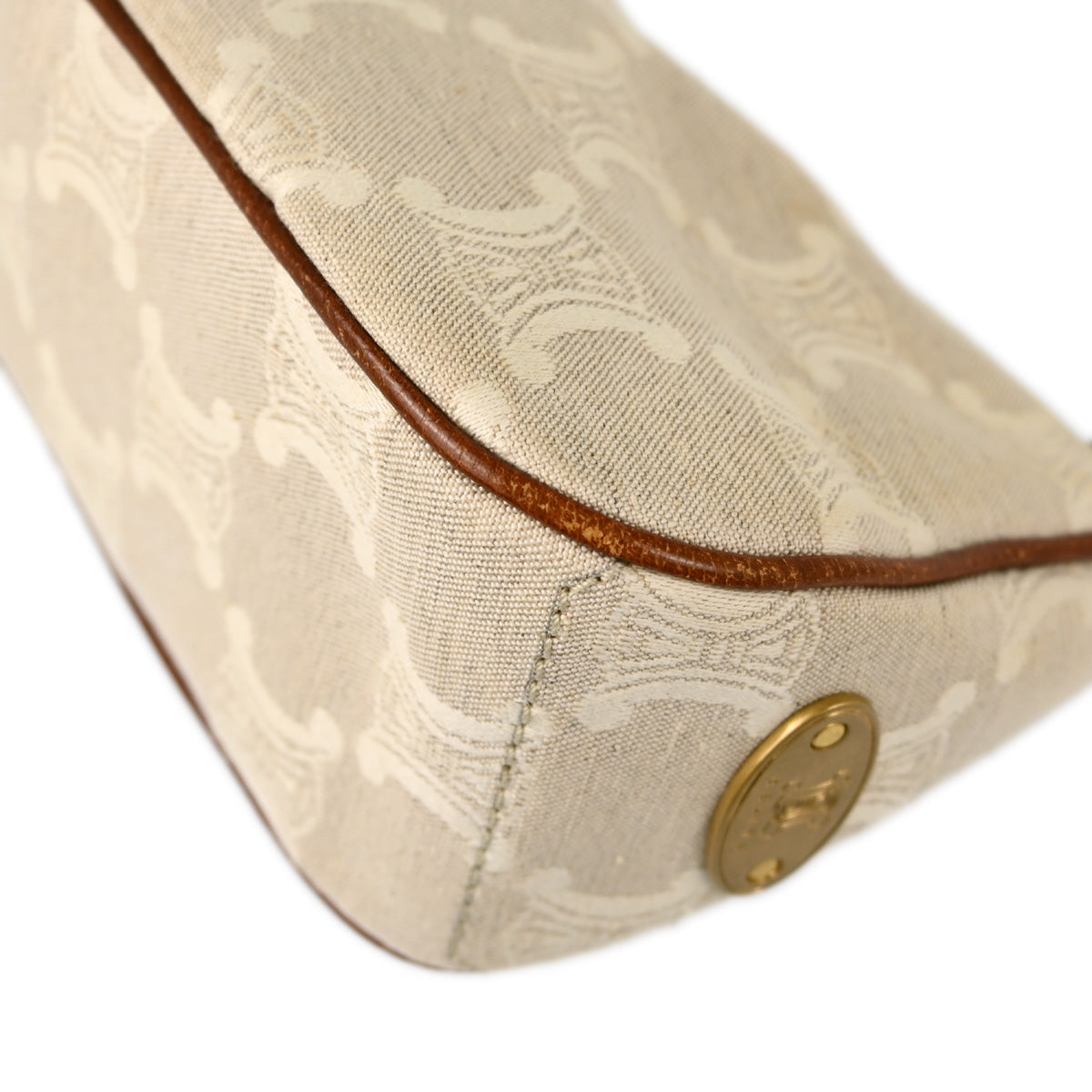Celine White Macadam Handbag
