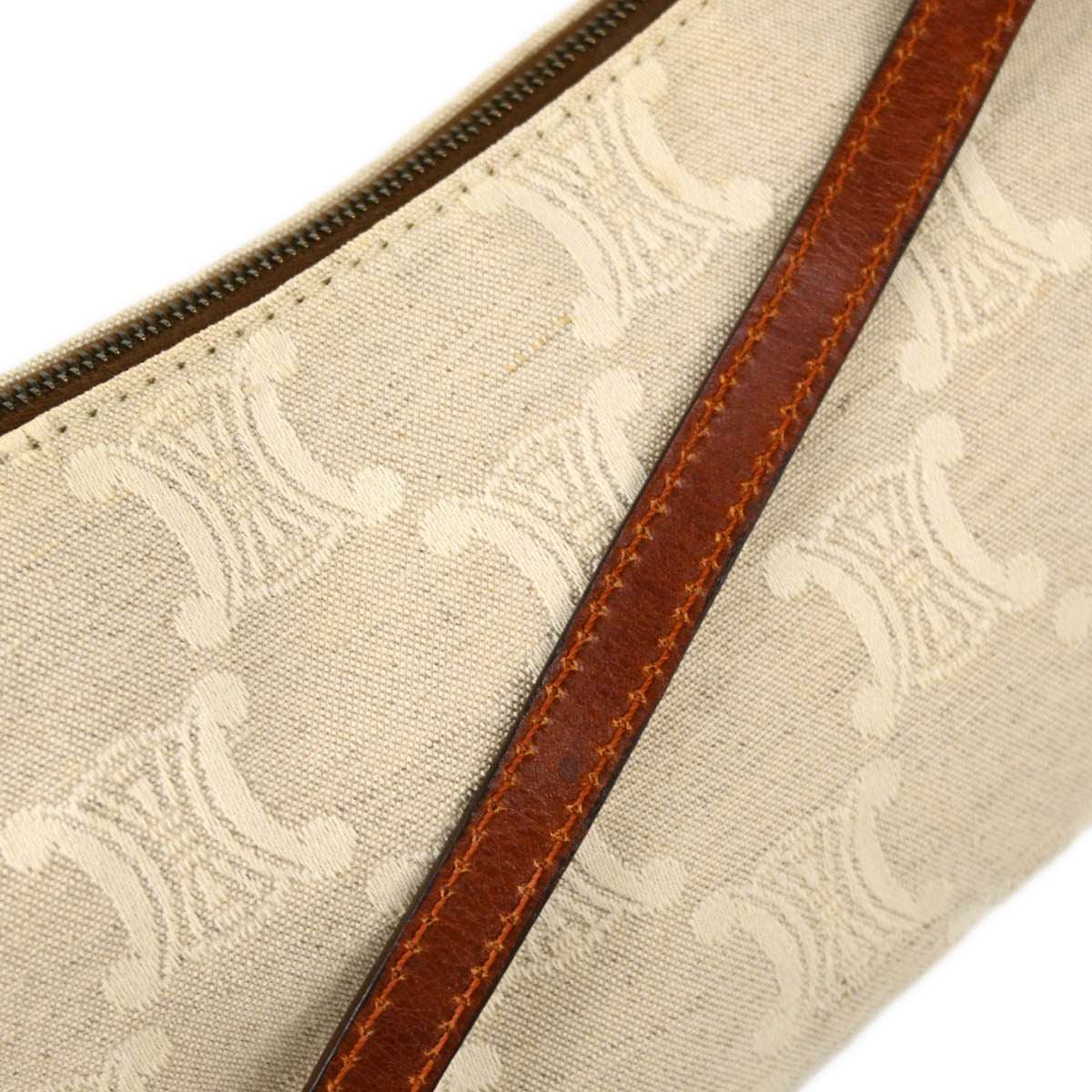 Celine White Macadam Handbag
