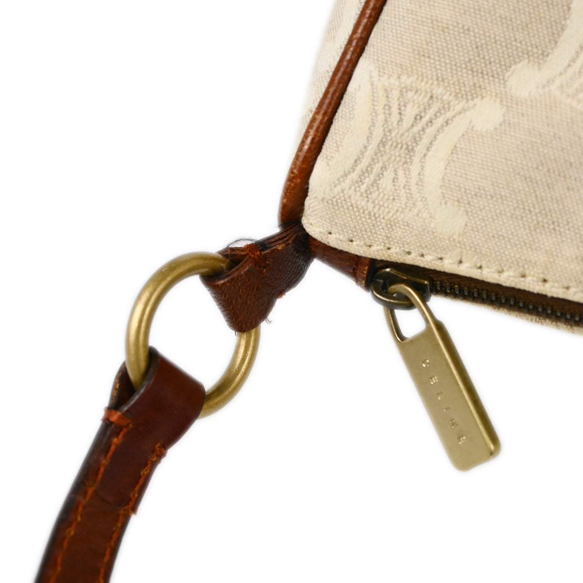 Celine White Macadam Handbag