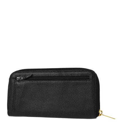 Chanel Black Caviar Long Wallet Purse