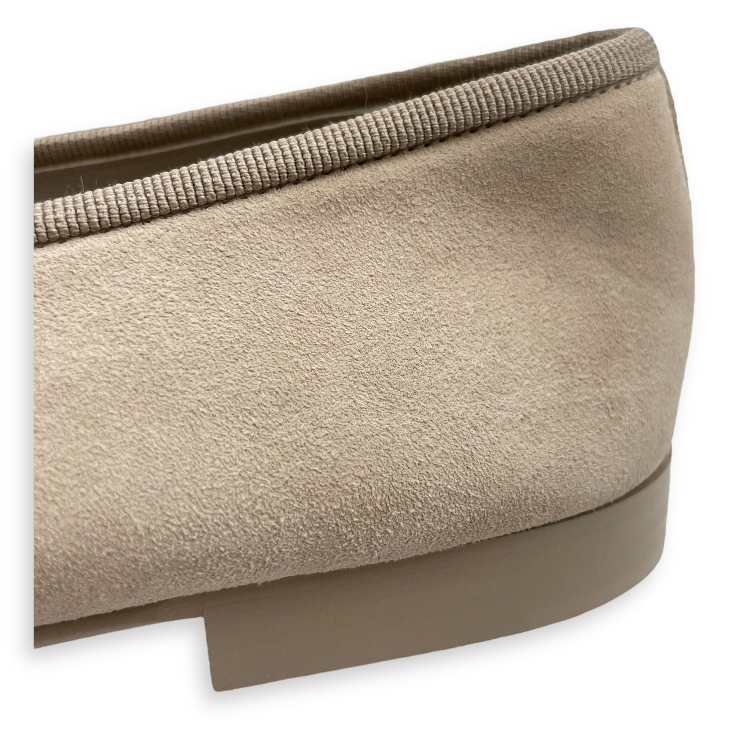 Ballerina 36.5C Grey Flats in Suede Leather