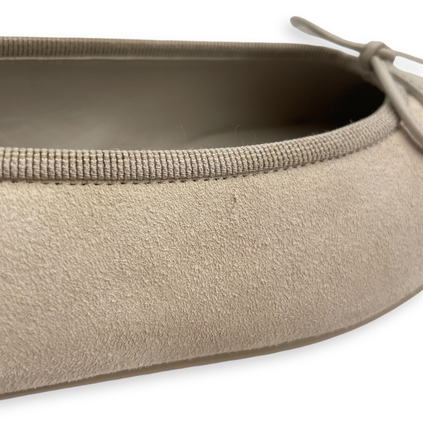 Ballerina 36.5C Grey Flats in Suede Leather