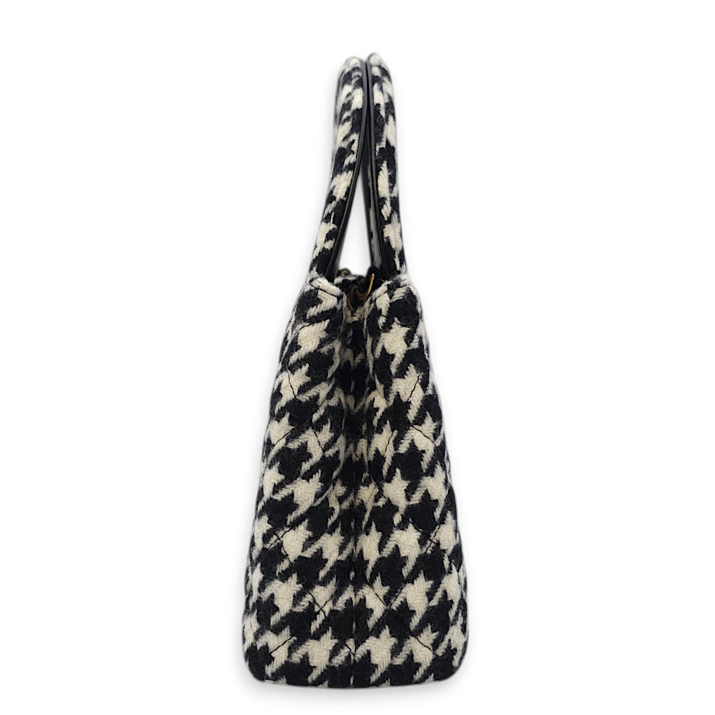 Houndstooth Kelly (19cm) Mini Multi-colour Crossbody Bag in Tweed, Gold hardware