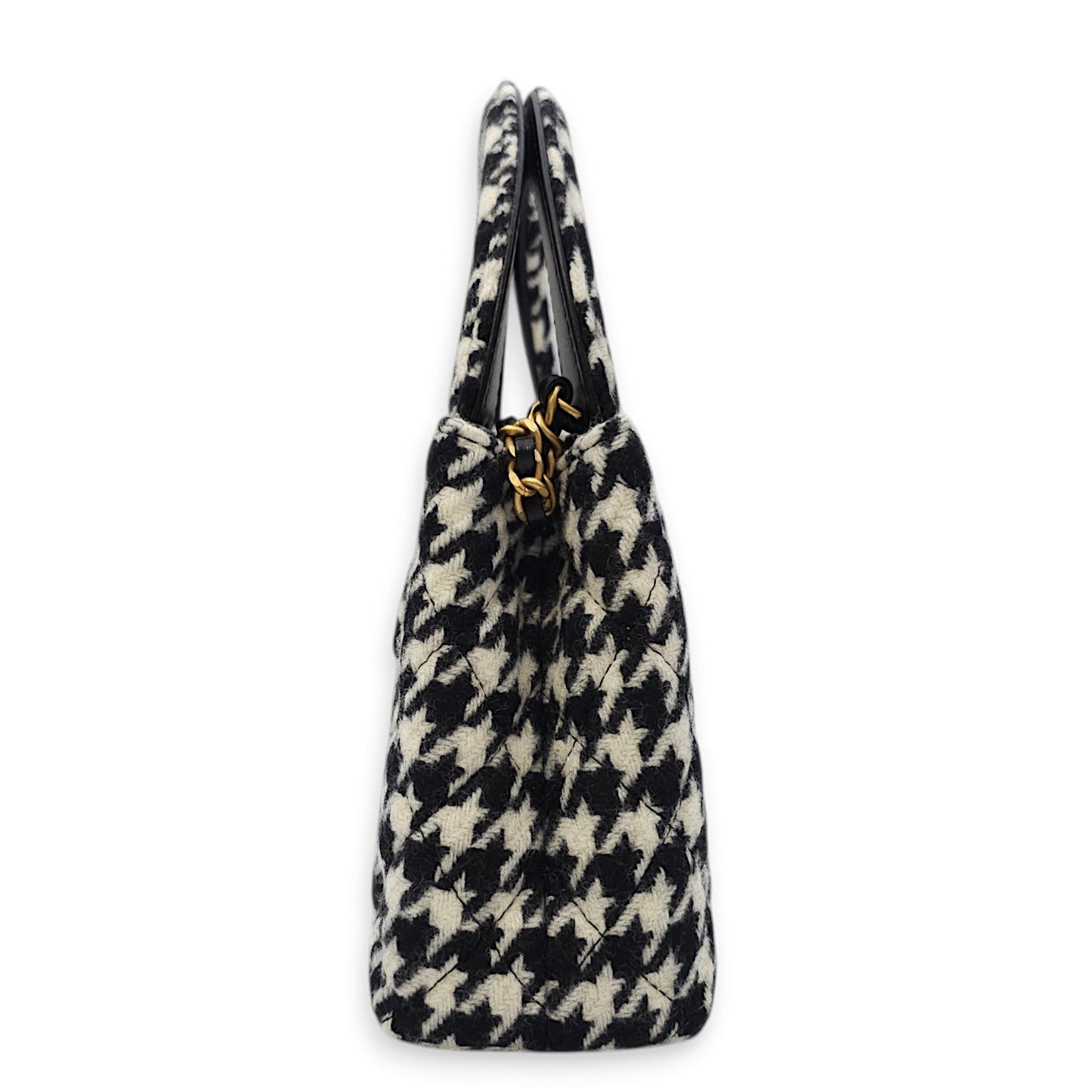 Houndstooth Kelly (19cm) Mini Multi-colour Crossbody Bag in Tweed, Gold hardware