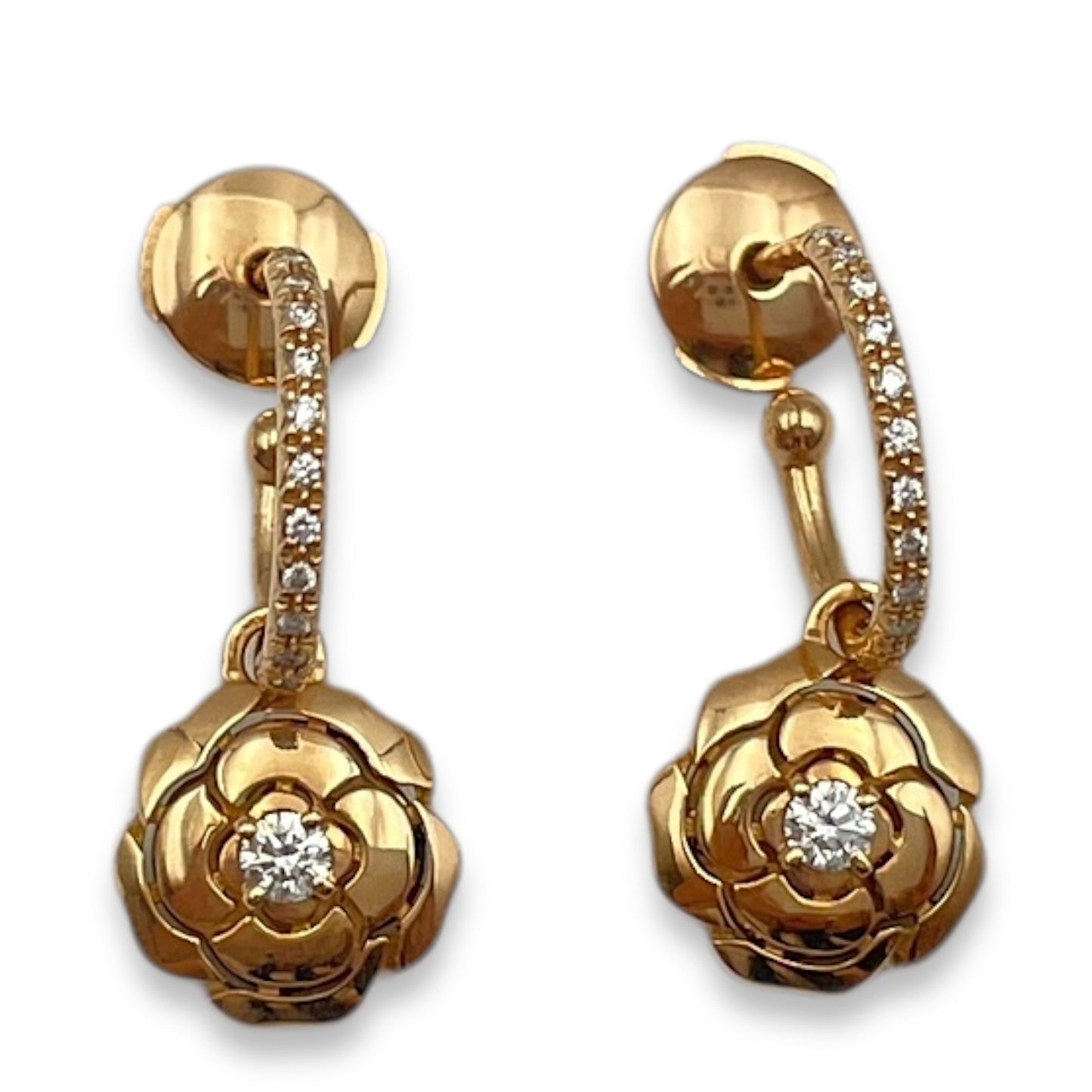 Extrait De Camelia Earrings in 18k Pink Gold
