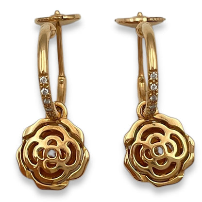 Extrait De Camelia Earrings in 18k Pink Gold
