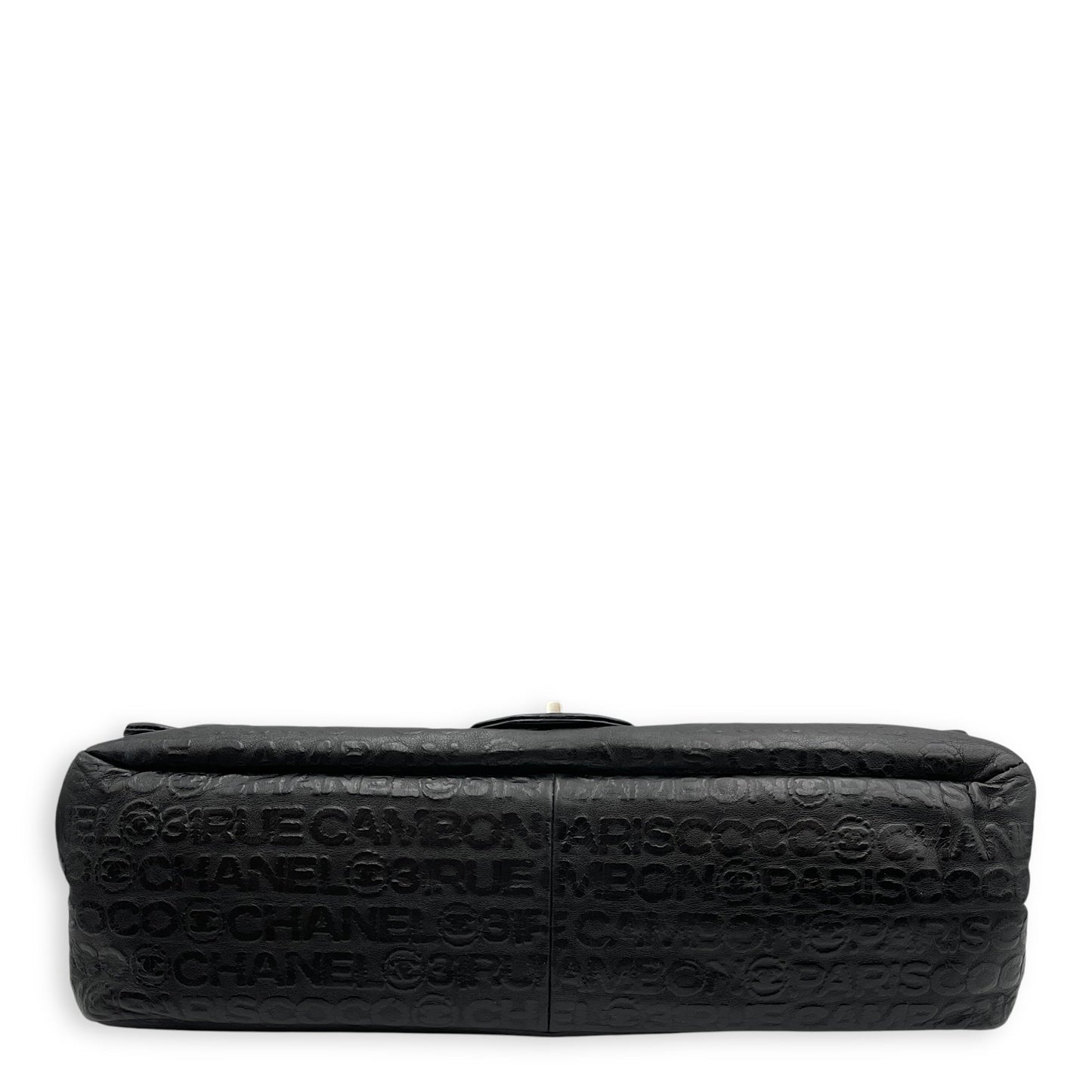 31 Rue Cambon Reissue Flap Maxi Black in Calfskin, Silver hardware