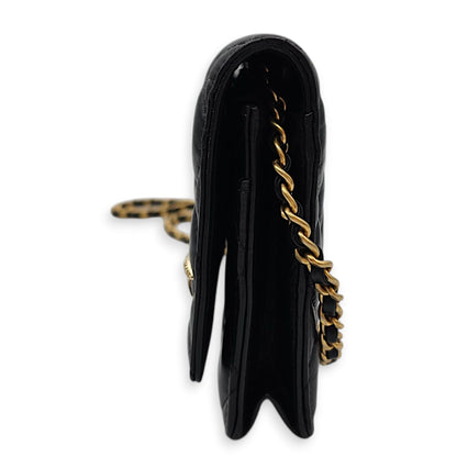 Lucky Symbols Reissue Wallet On Chain Others Black Crossbody Bag in Distressed Leather, 2-Tone hardware