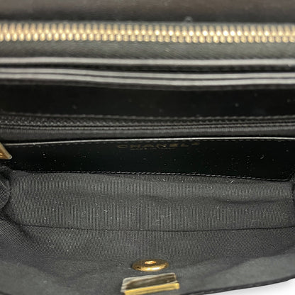 All Slide Seasonal Flap 20x13x8cm Black Crossbody Bag in Lambskin, Gold hardware