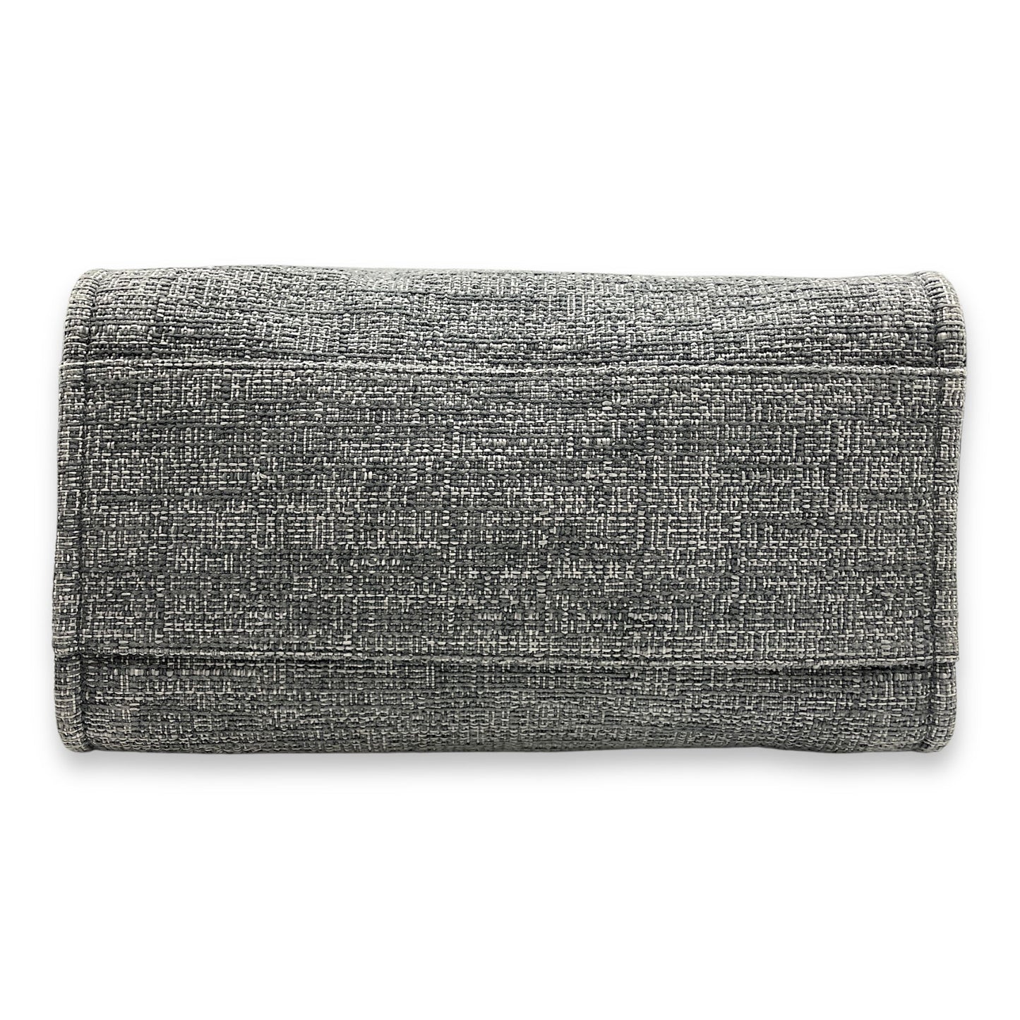 Deauville Large Grey/Black Tote Bag in Tweed, calf, Silver hardware