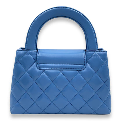 Kelly 19cm Blue in Shiny calf, Gold hardware