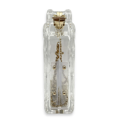 Dubai By Night Jerry Can Evening Bag 12.5x17/13x5cm Crossbody Bag in Plexiglass, lambskin strap, Gold hardware