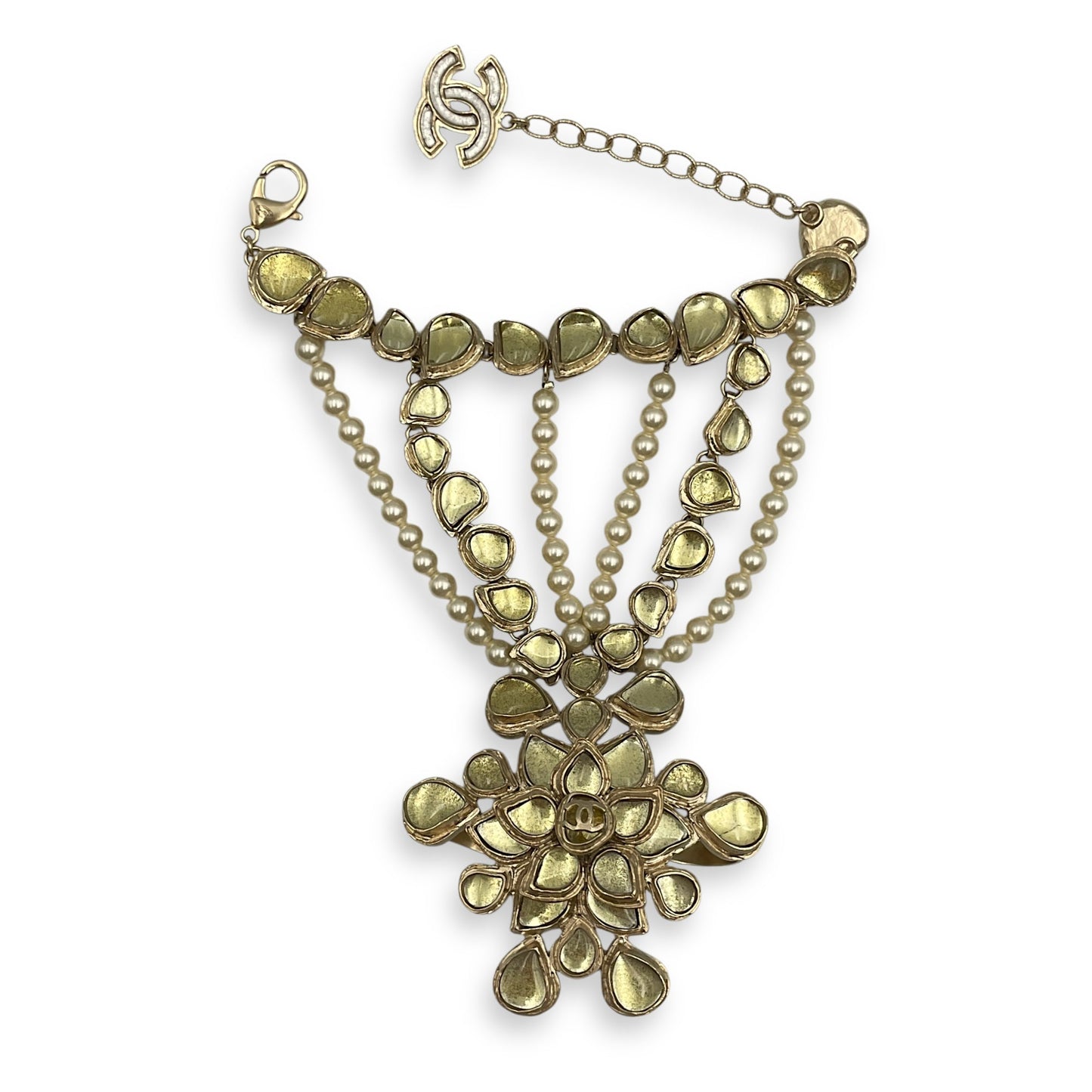 12A Paris-Bombay Metal Ring Bracelet in Yellow