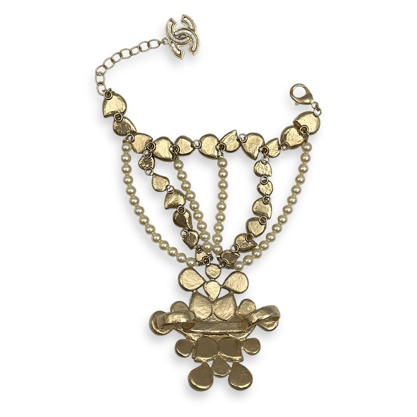 12A Paris-Bombay Metal Ring Bracelet in Yellow