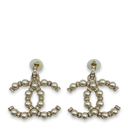 21B B CC Large Earrings in White