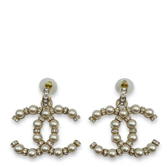 21B B CC Large Earrings in White