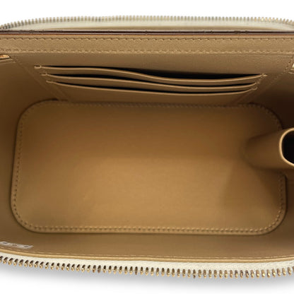 Pearl Crush Vanity (Rectangle) - World Cup Series Mini White Crossbody Bag in Lambskin, Gold hardware