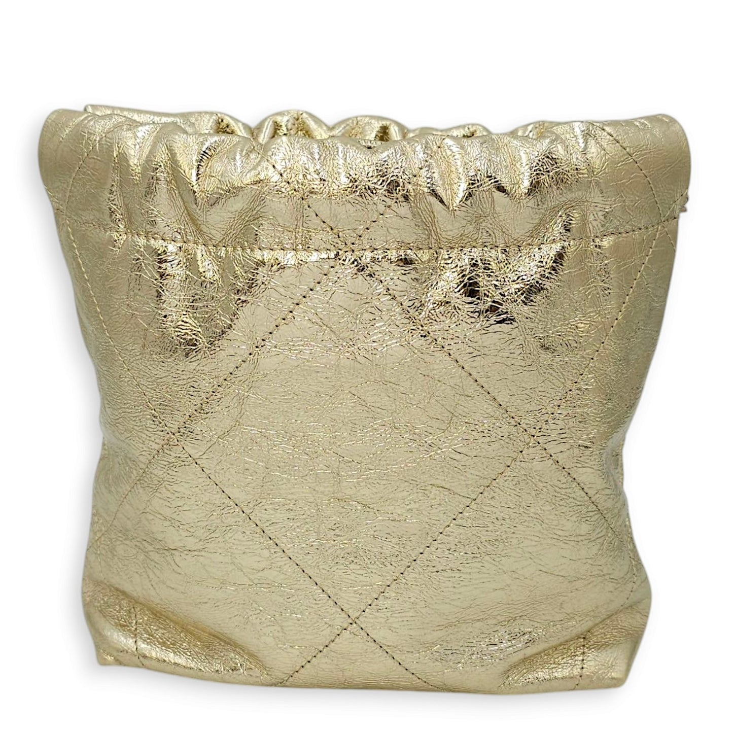 22 Tote Mini Gold Crossbody Bag in Canvas, Gold hardware