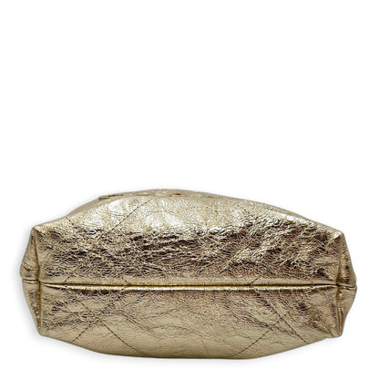 22 Tote Mini Gold Crossbody Bag in Canvas, Gold hardware