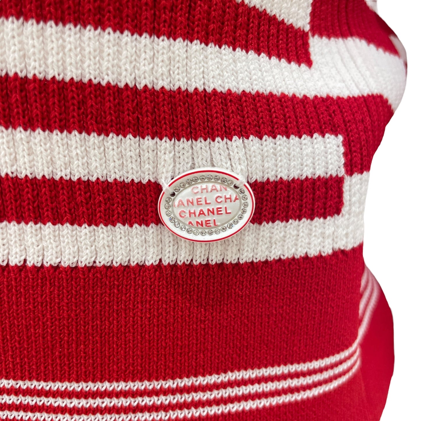 23C No5 Clover 34 Red, White Pullover in Acetate, Polyamide, Lacquered Metal hardware