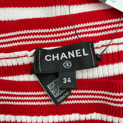 23C No5 Clover 34 Red, White Pullover in Acetate, Polyamide, Lacquered Metal hardware