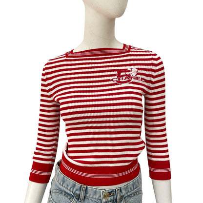 23C No5 Clover 34 Red, White Pullover in Acetate, Polyamide, Lacquered Metal hardware