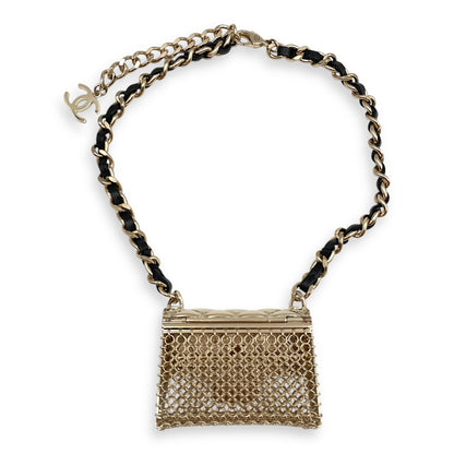 21S Micro Bag Short Necklace in Black